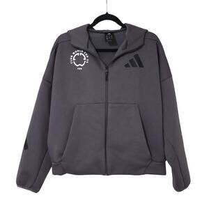 Adidas FIFA Club World Cup 2025 Gray Z.N.E. Full Zip Hoodie M Soccer Sports RARE